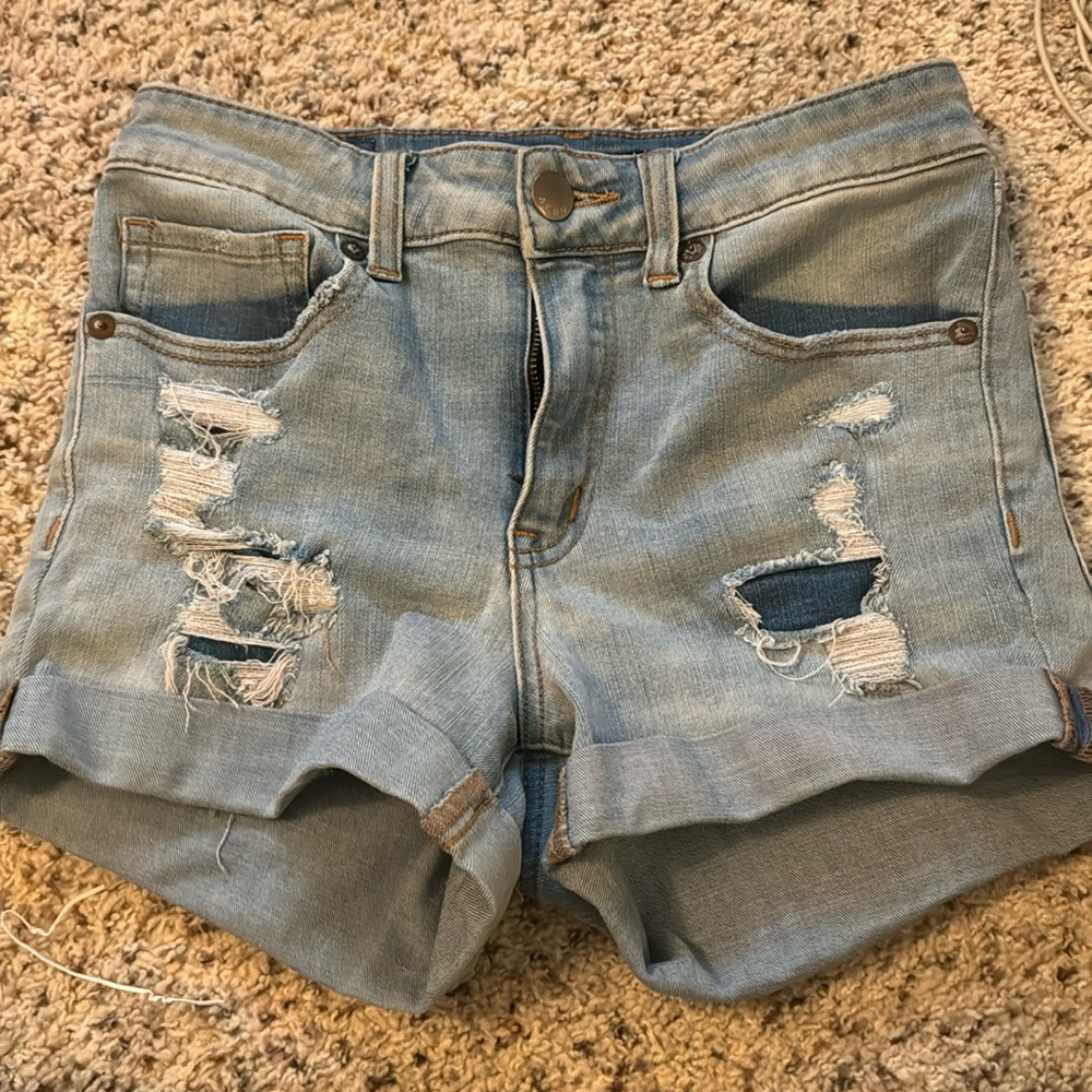 Aeropostale Jean shorts with ripped patterns